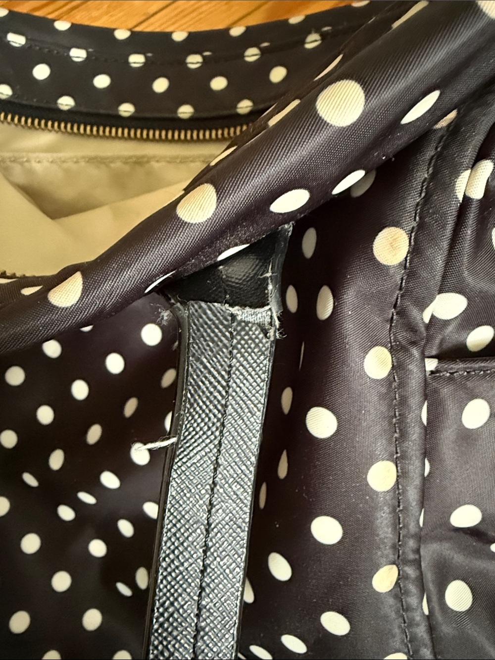 kate spade Black and White Polka Dot Tote - Picture 7 of 8